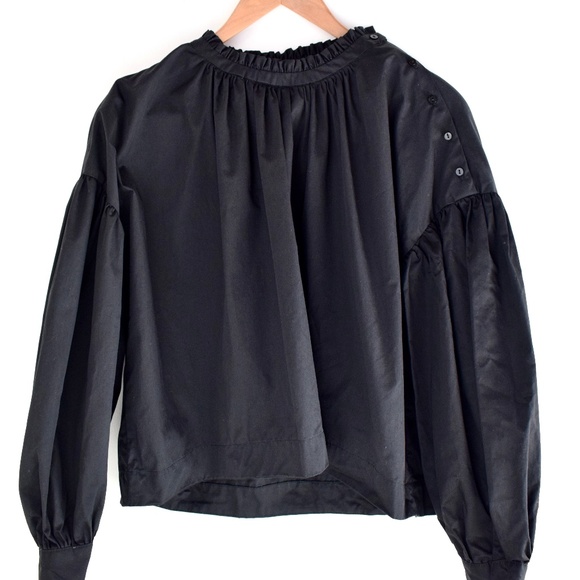 Zara Tops - Zara Black Balloon Sleeve Blouse